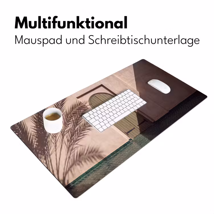 Deur - Hout - Architectuur - Groen - Rustiek Muismat XXL klein -ysfeer4_duits