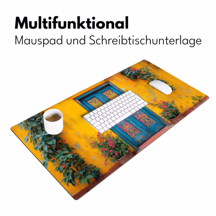 Deuren - Kleurrijk - Planten Muismat XXL klein -ysfeer4_duits
