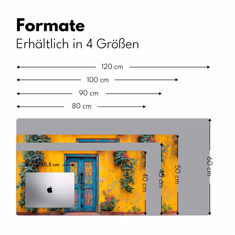 Deuren - Kleurrijk - Planten Muismat XXL klein -ysfeer5_duits