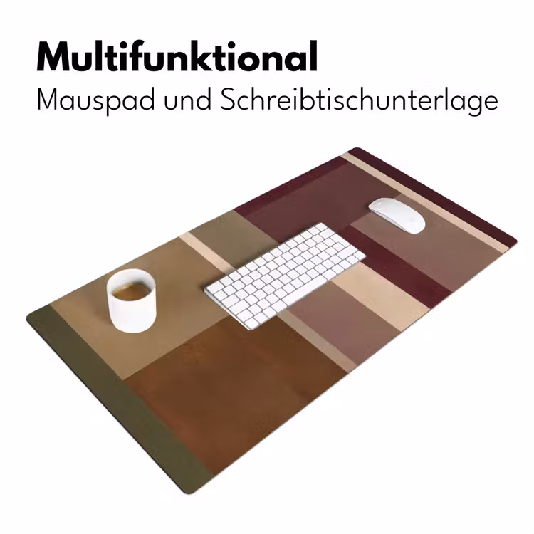 Vlakken - Abstract - Bordeaux - Lijnen Muismat XXL klein -ysfeer4_duits