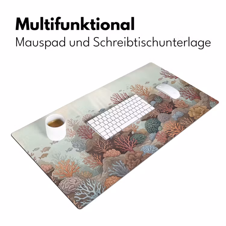 Onderwater - Koraal - Vis - Natuur Muismat XXL klein -ysfeer4_duits