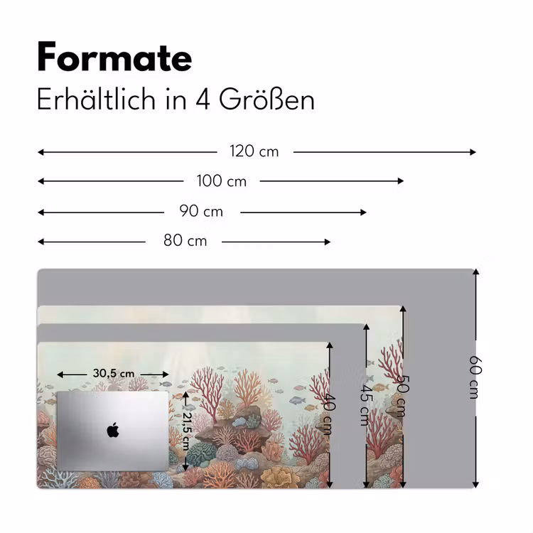 Onderwater - Koraal - Vis - Natuur Muismat XXL klein -ysfeer5_duits