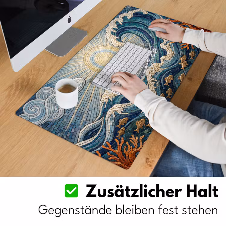 Onderwater - Koraal - Vis - Natuur - Kunst Muismat XXL klein -ysfeer3_duits