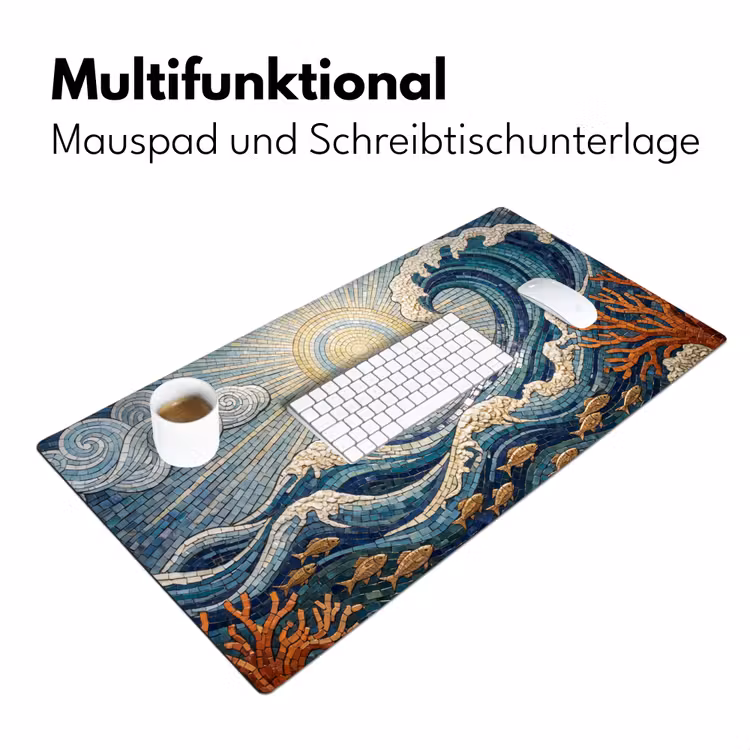 Onderwater - Koraal - Vis - Natuur - Kunst Muismat XXL klein -ysfeer4_duits