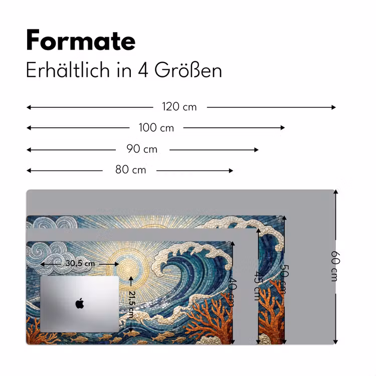 Onderwater - Koraal - Vis - Natuur - Kunst Muismat XXL klein -ysfeer5_duits