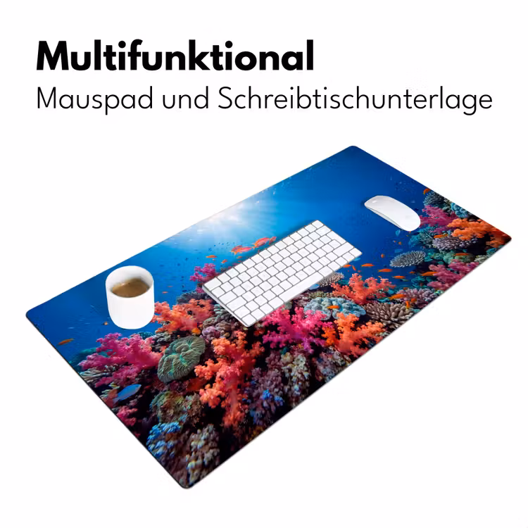 Onderwater - Koraalrif - Vissen - Oceaan - Natuur Muismat XXL klein -ysfeer4_duits
