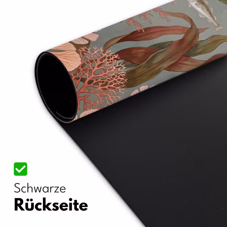 Onderwater - Planten - Vis - Vintage - Groen Muismat XXL klein -ysfeer2_duits