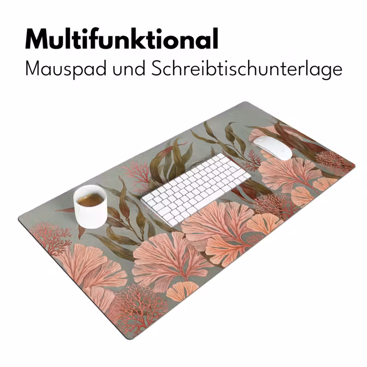 Onderwater - Planten - Vis - Vintage - Groen Muismat XXL klein -ysfeer4_duits