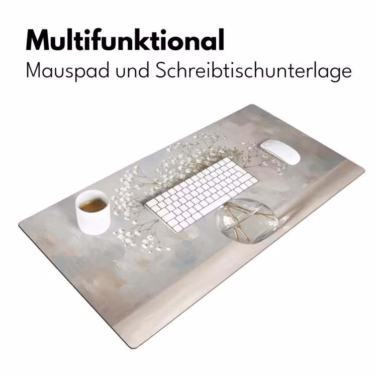 Vaas - Gipskruid - Wit Muismat XXL klein -ysfeer4_duits