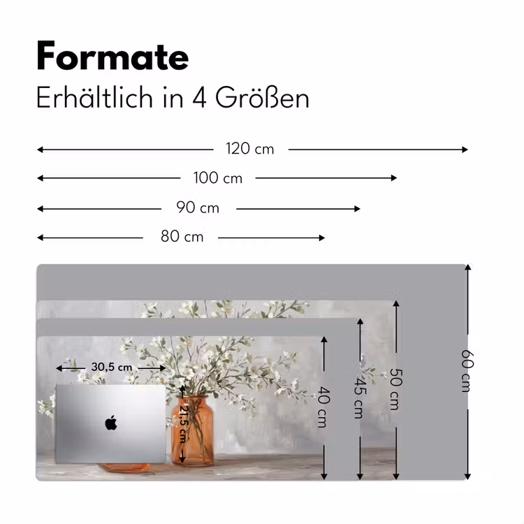 Vazen - Bloemen - Oranje Muismat XXL klein -ysfeer5_duits