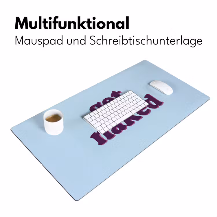 Speels - Boodschap - Blauw Muismat XXL klein -ysfeer4_duits
