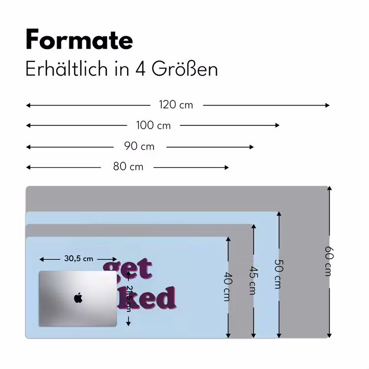 Speels - Boodschap - Blauw Muismat XXL klein -ysfeer5_duits