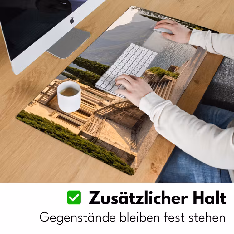 Schreibtischunterlage - Villa – Wasser – Treppen - Villa - water -trappen Muismat XXL klein
