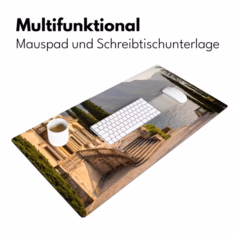 Schreibtischunterlage - Villa – Wasser – Treppen - Villa - water -trappen Muismat XXL klein