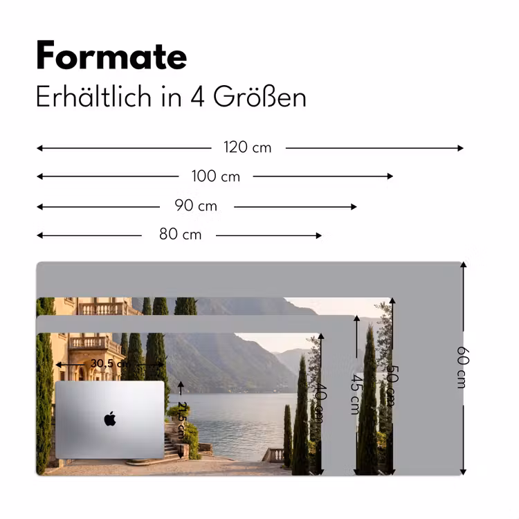 Schreibtischunterlage - Villa – Wasser – Treppen - Villa - water -trappen Muismat XXL klein