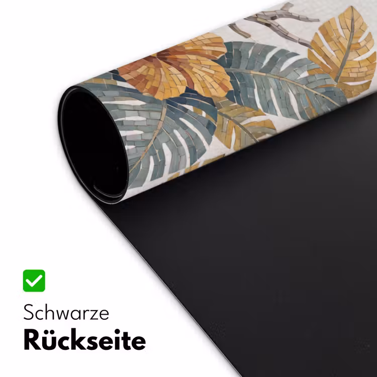 Vogel - Tak - Natuur - Mozaïek - Blauw Muismat XXL klein -ysfeer2_duits