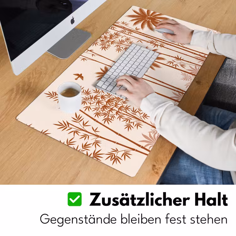 Vogel - Boom - Tropisch - Minimalistisch - Bruin Muismat XXL klein -ysfeer3_duits