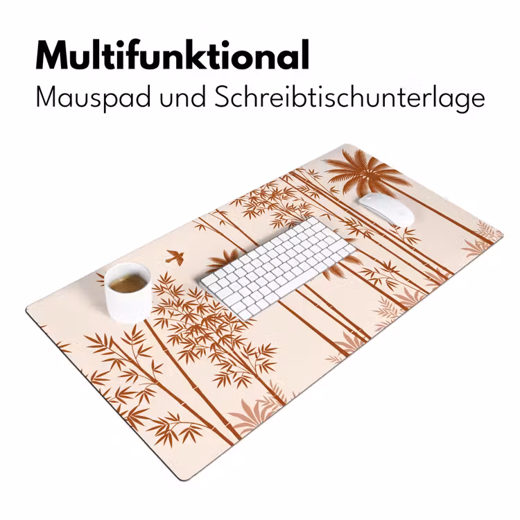 Vogel - Boom - Tropisch - Minimalistisch - Bruin Muismat XXL klein -ysfeer4_duits