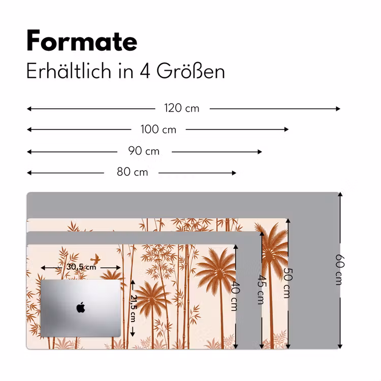 Vogel - Boom - Tropisch - Minimalistisch - Bruin Muismat XXL klein -ysfeer5_duits