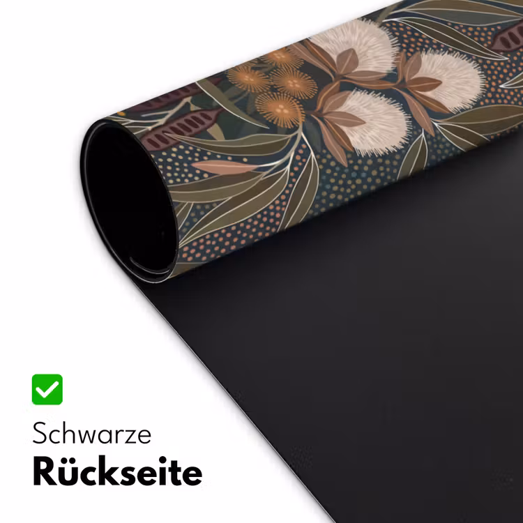 Vogel - Bladeren - Natuur - Illustratie - Groen Muismat XXL klein -ysfeer2_duits