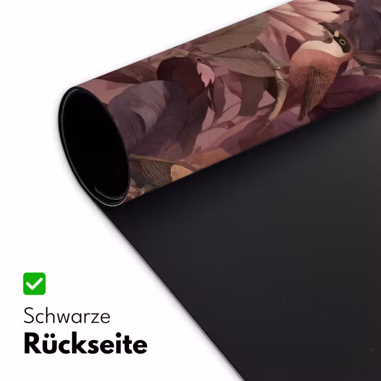 Vogels - Bladeren - Roze Muismat XXL klein 681 -ysfeer2_duits