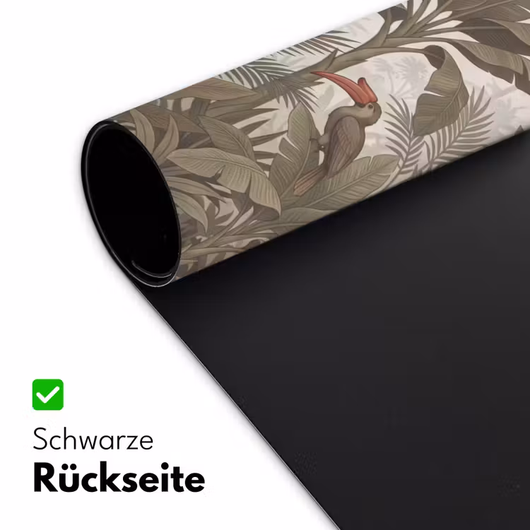 Vogel - Jungle - Tropisch - Illustratie - Groen Muismat XXL klein -ysfeer2_duits