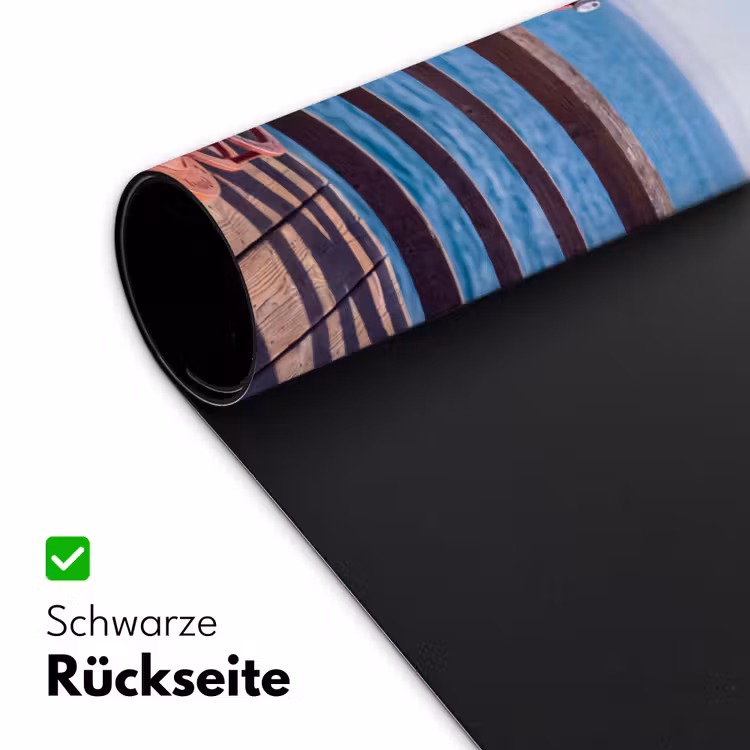 Schreibtischunterlage - Vogel – Fernglas – Küste – Meer – Blau - Vogel - Verrekijker - Kust - Zee - Blauw Muismat XXL klein