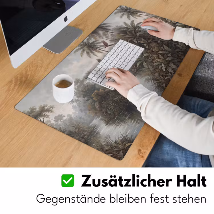 Vogel - Vliegend - Tropisch - Landschap - Klassiek Muismat XXL klein -ysfeer3_duits