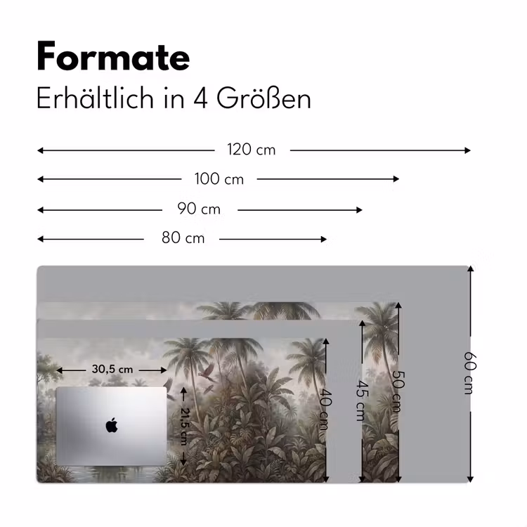 Vogel - Vliegend - Tropisch - Landschap - Klassiek Muismat XXL klein -ysfeer5_duits
