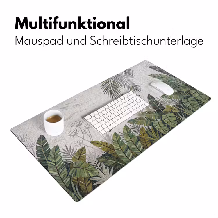 Vogel - Vliegend - Tropisch - Mozaïek - Groen Muismat XXL klein -ysfeer4_duits