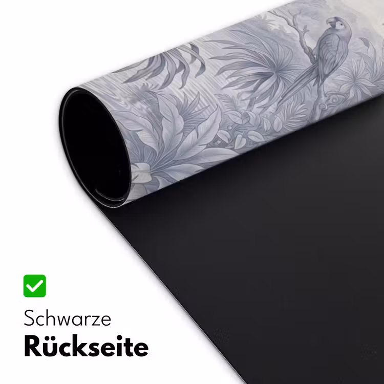 Vogel - Rivier - Tropisch - Illustratie - Blauw Muismat XXL klein -ysfeer2_duits