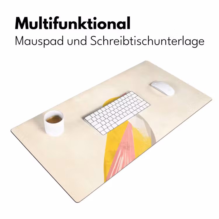 Vogel - Minimalistisch - Geel Muismat XXL klein -ysfeer4_duits