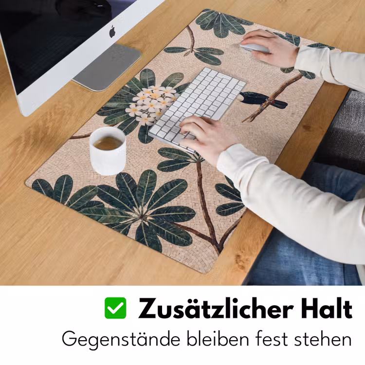 Vogel - Mozaïek - Tropisch - Natuur - Kleurrijk Muismat XXL klein -ysfeer3_duits