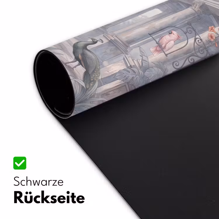 Vogel - Pauw - Architectuur - Klassiek - Groen Muismat XXL klein -ysfeer2_duits