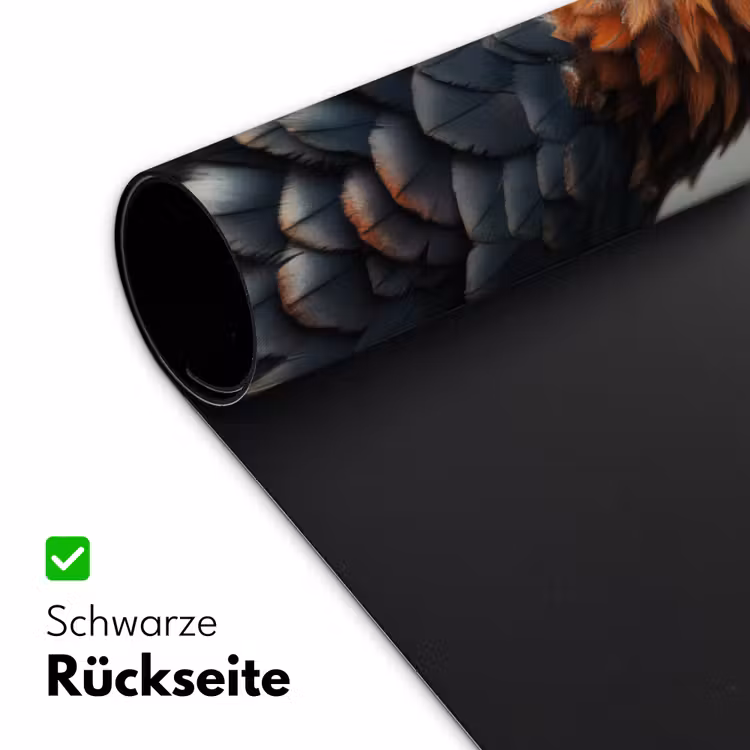 Vogel - Realistisch - Veren - Bruin Muismat XXL klein -ysfeer2_duits