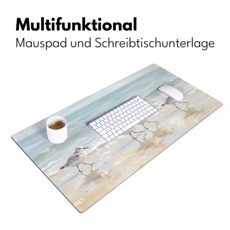 Vogels - Strand - Zee Muismat XXL klein -ysfeer4_duits