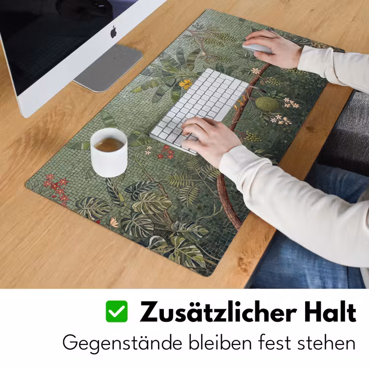 Vogel - Dier - Jungle - Mozaïek - Natuur Muismat XXL klein -ysfeer3_duits