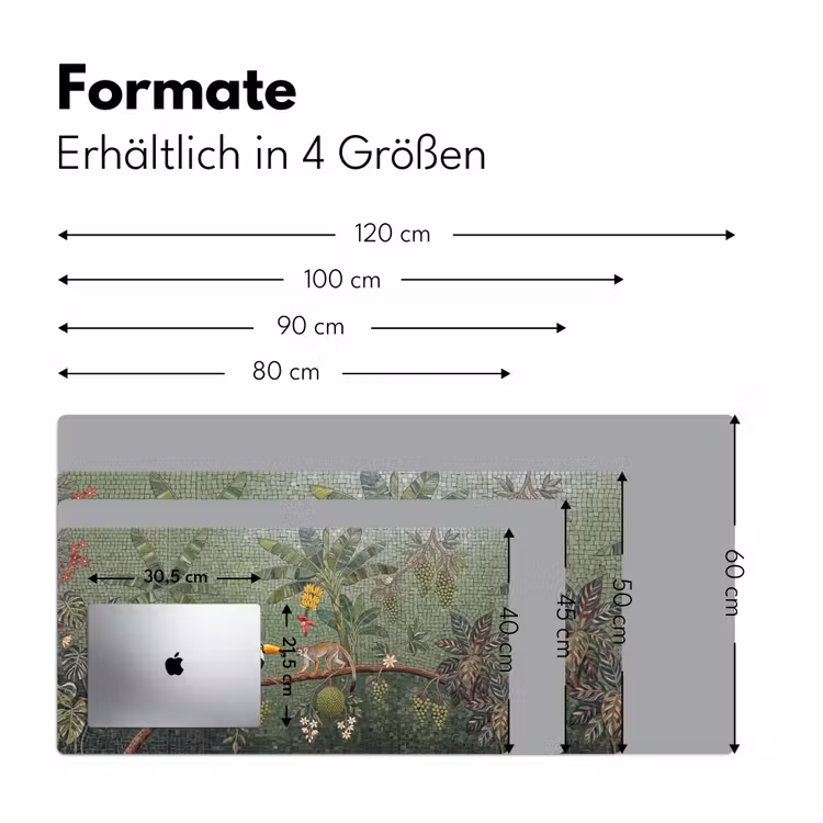 Vogel - Dier - Jungle - Mozaïek - Natuur Muismat XXL klein -ysfeer5_duits