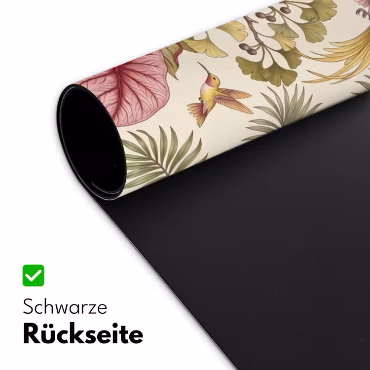 Vogels - Tropisch - Botanisch - Roze Muismat XXL klein -ysfeer2_duits