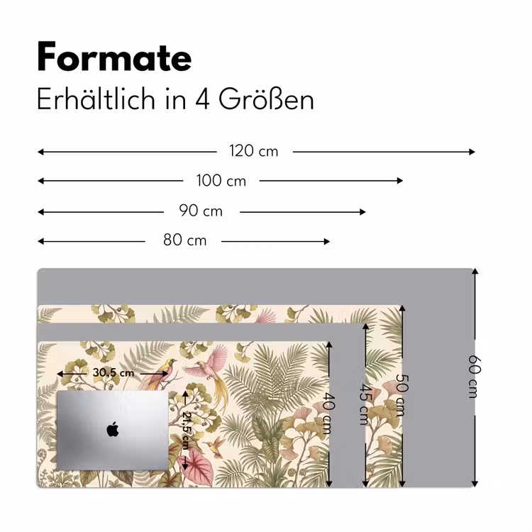 Vogels - Tropisch - Botanisch - Roze Muismat XXL klein -ysfeer5_duits