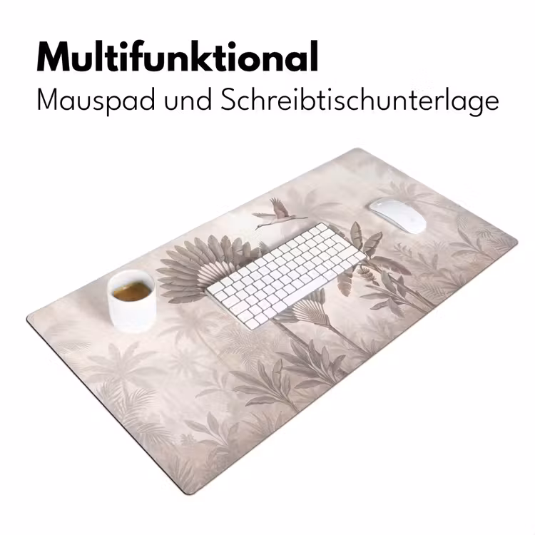 Vogel - Tropisch - Jungle - Natuur - Beige Muismat XXL klein -ysfeer4_duits
