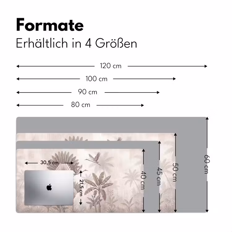 Vogel - Tropisch - Jungle - Natuur - Beige Muismat XXL klein -ysfeer5_duits
