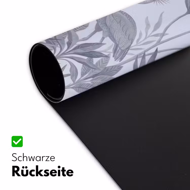 Vogel - Tropisch - Illustratie - Blauwgrijs - Natuur Muismat XXL klein -ysfeer2_duits