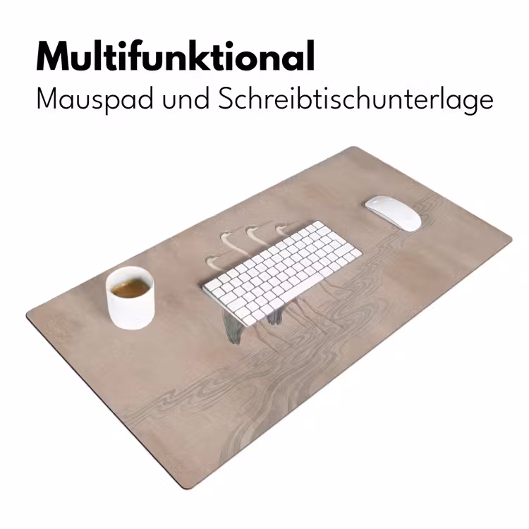 Vogel - Water - Natuur - Vintage Muismat XXL klein -ysfeer4_duits