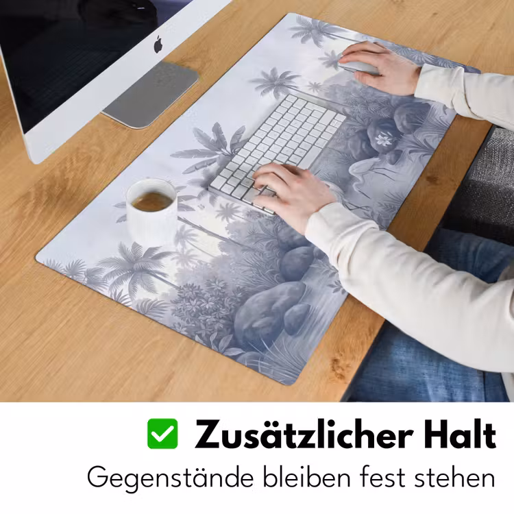 Vogel - Water - Tropisch - Natuur - Blauw Muismat XXL klein -ysfeer3_duits