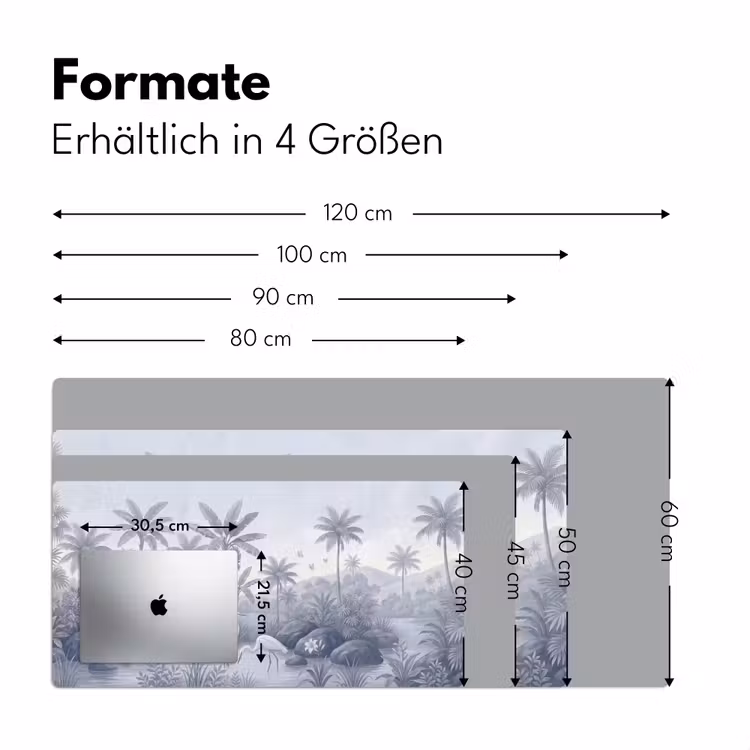 Vogel - Water - Tropisch - Natuur - Blauw Muismat XXL klein -ysfeer5_duits