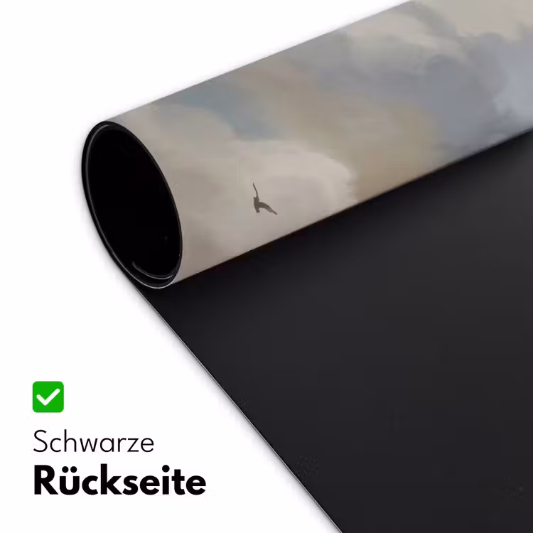Vogel - Wolken - Natuur - Modern - Grijs Muismat XXL klein -ysfeer2_duits