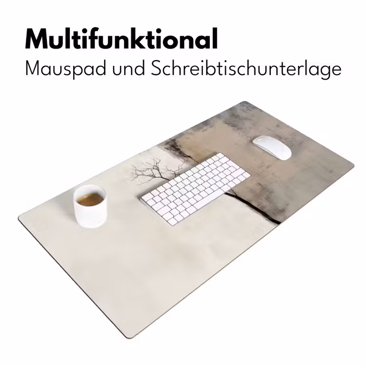 Wabi sabi - Plant - Beige Muismat XXL klein -ysfeer4_duits