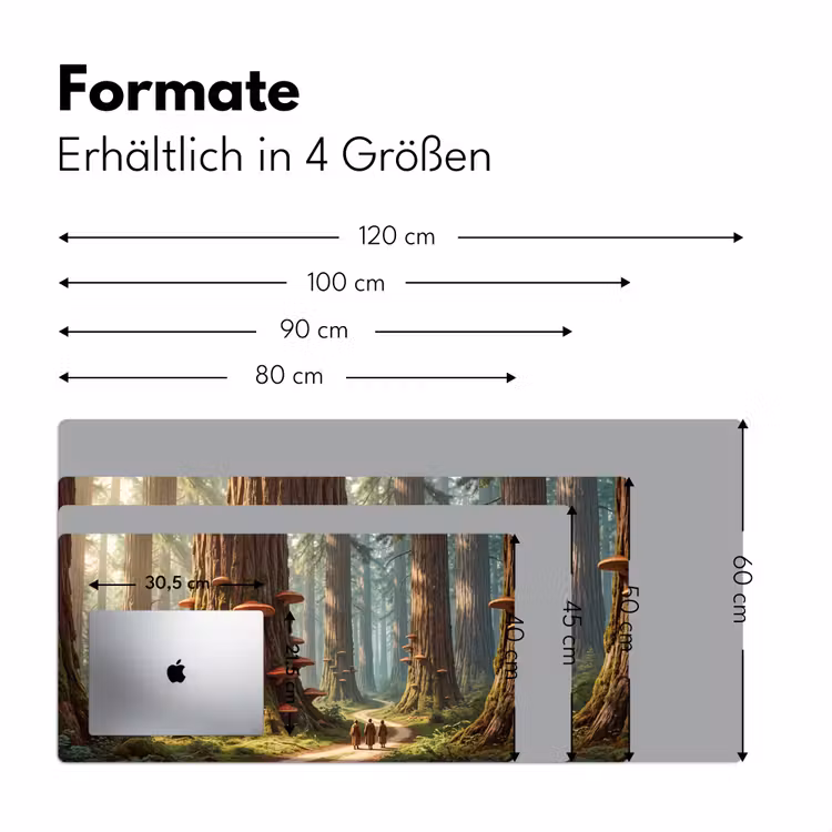 Schreibtischunterlage - Wald – Bäume – Natur - Bos - Bomen - Natuur Muismat XXL klein