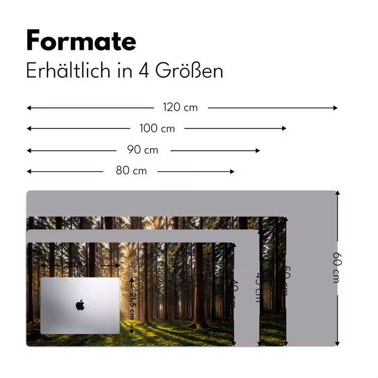 Bos - Gras - Zonlicht Muismat XXL klein -ysfeer5_duits
